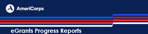 Americorps and eGrants Progress Report logo